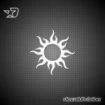 Blazing Sun Sticker